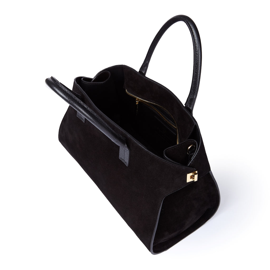 Elodie bowling medium leather handbag with detachable and adjustable shoulder strap