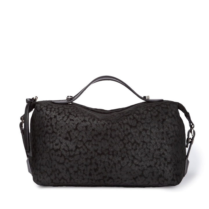 Giuditta bowling in metallic leather with micro animalier print