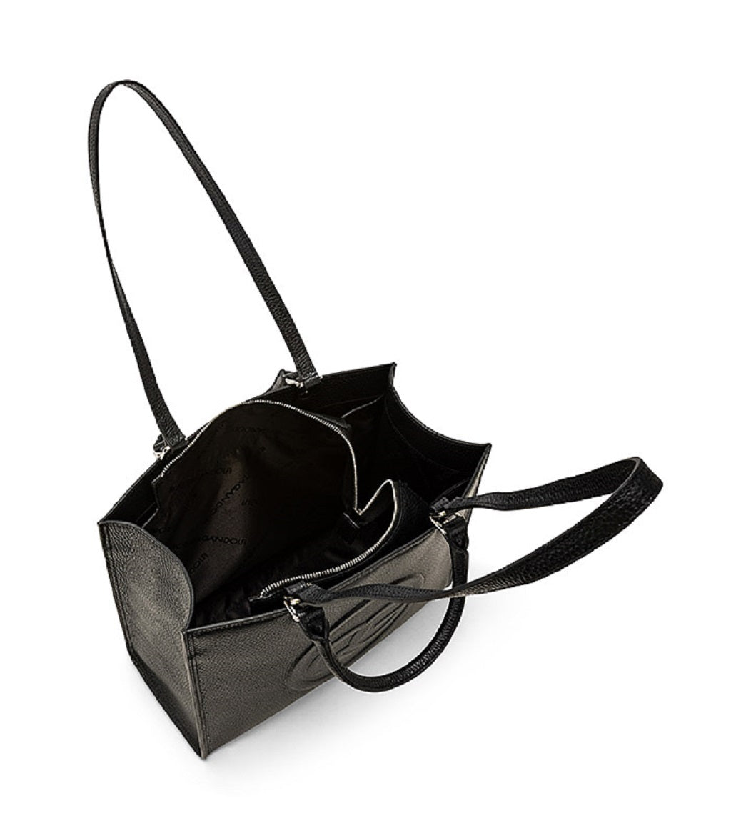Roberta Pelle medium Borsa a mano in pelle con doppi spallacci per essere portata a spalla  e tramezza