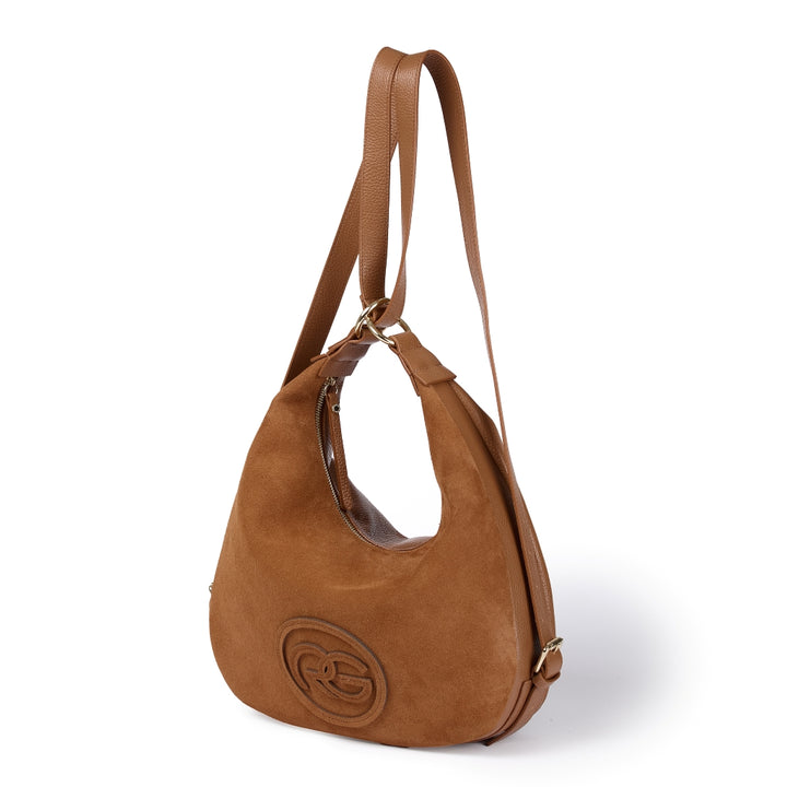 Roberta Suede – Convertible Suede & Leather Hobo Backpack