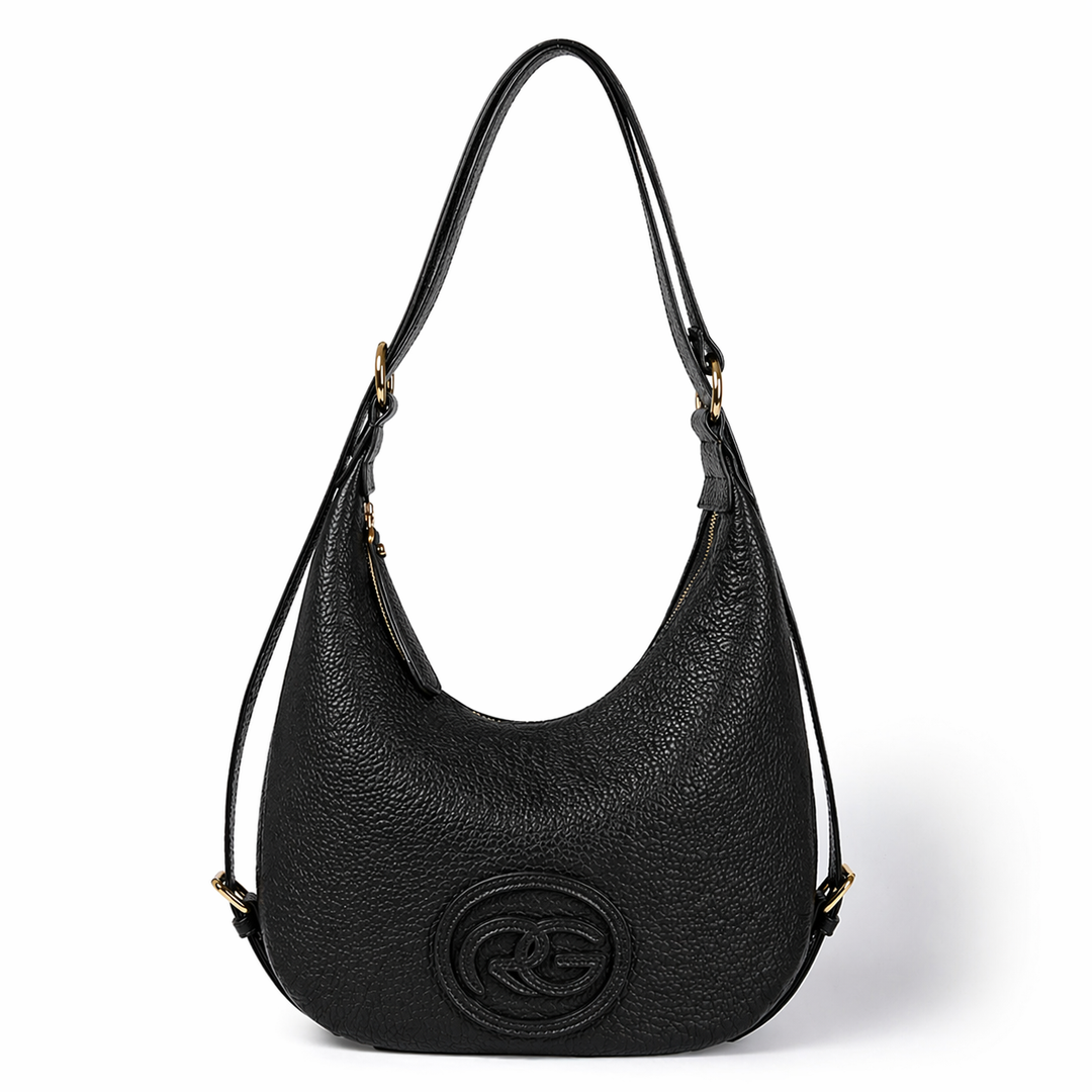 Roberta Sacca-Zaino – Borsa Trasformabile in Pelle di Vitello Martellata con Logo 3D