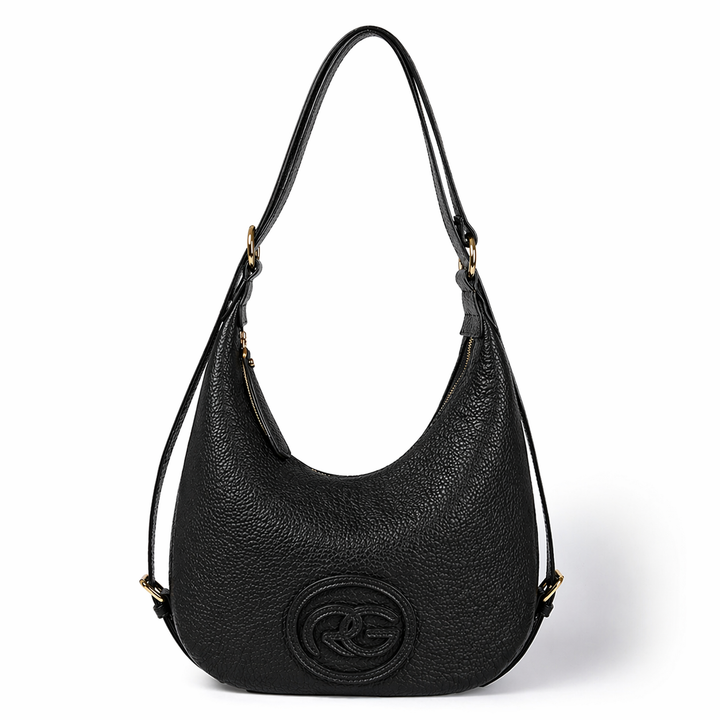 Roberta Sacca-Zaino – Borsa Trasformabile in Pelle di Vitello Martellata con Logo 3D
