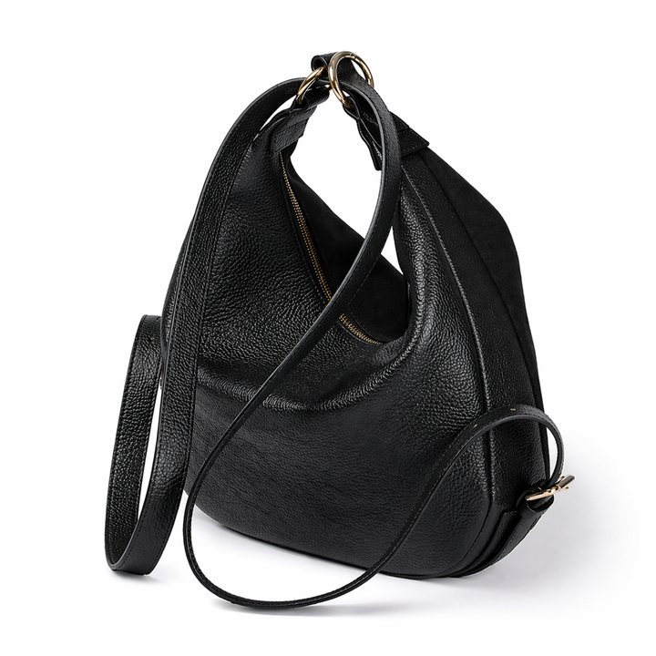 Roberta Sacca-Zaino – Borsa Trasformabile in Pelle di Vitello Martellata con Logo 3D