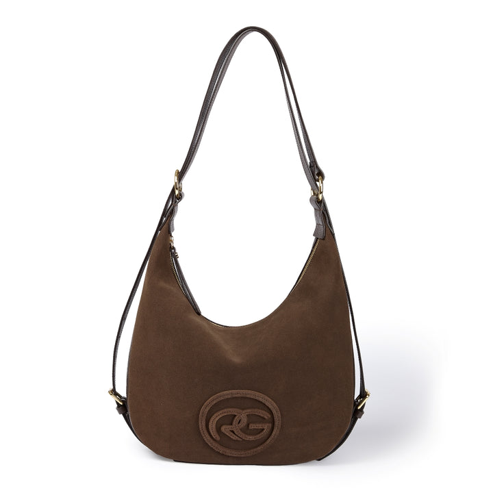Roberta Suede – Convertible Suede & Leather Hobo Backpack