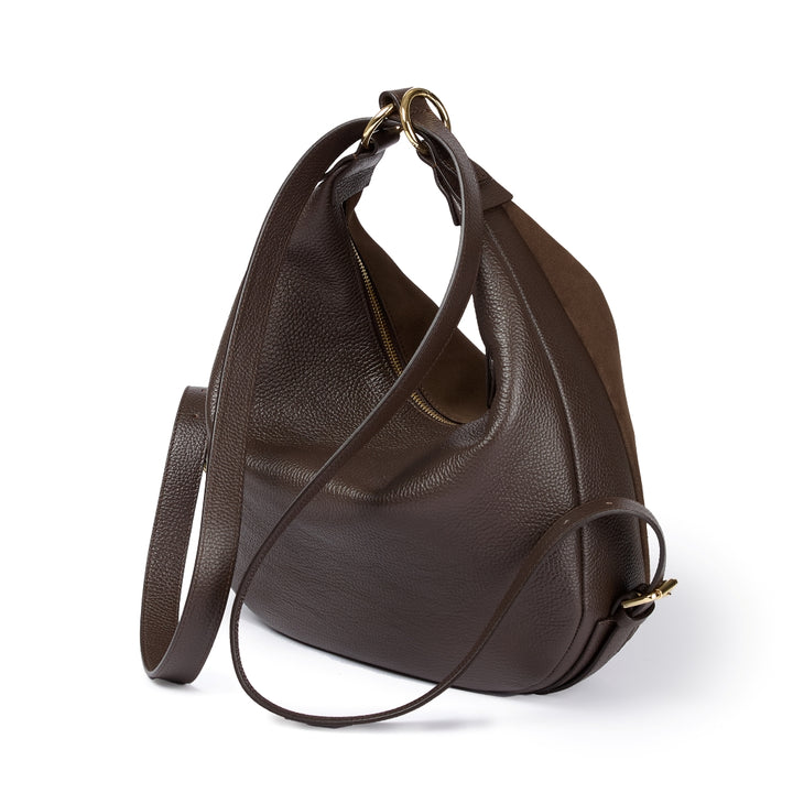 Roberta Suede – Convertible Suede & Leather Hobo Backpack