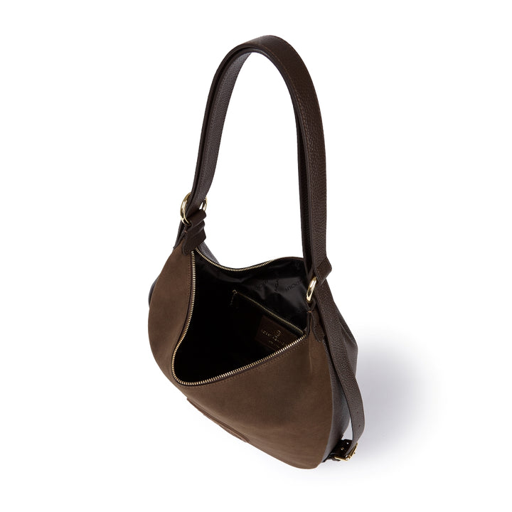 Roberta Suede – Convertible Suede & Leather Hobo Backpack