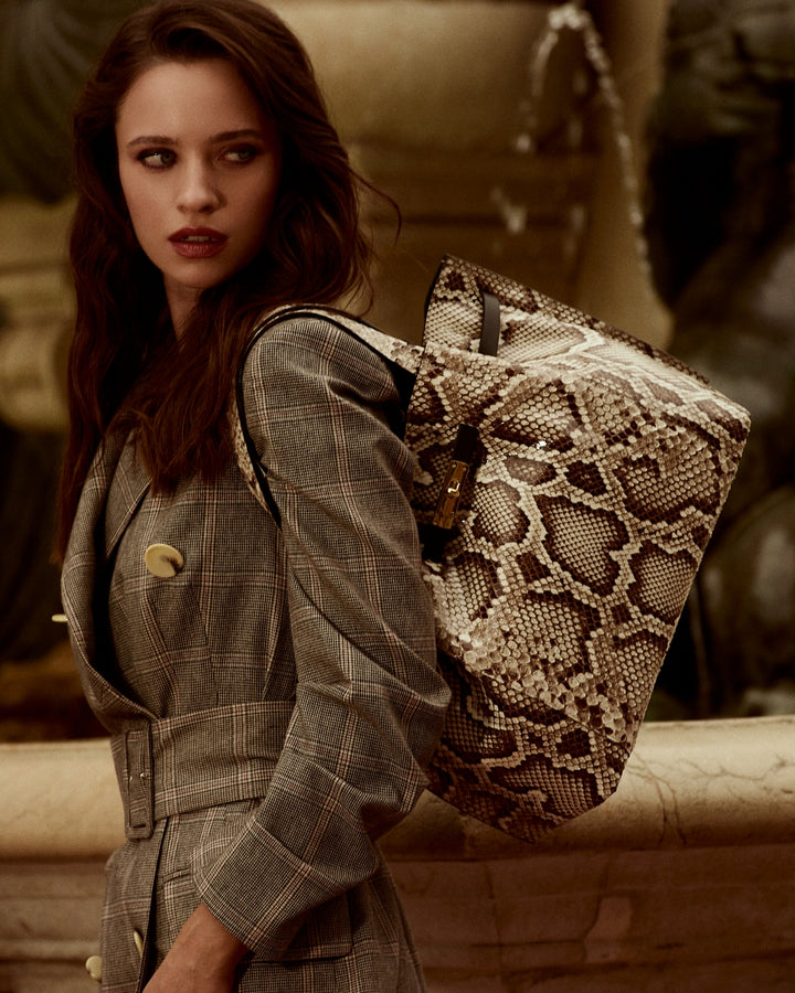 Grace woven elongated bag in braided calfskin