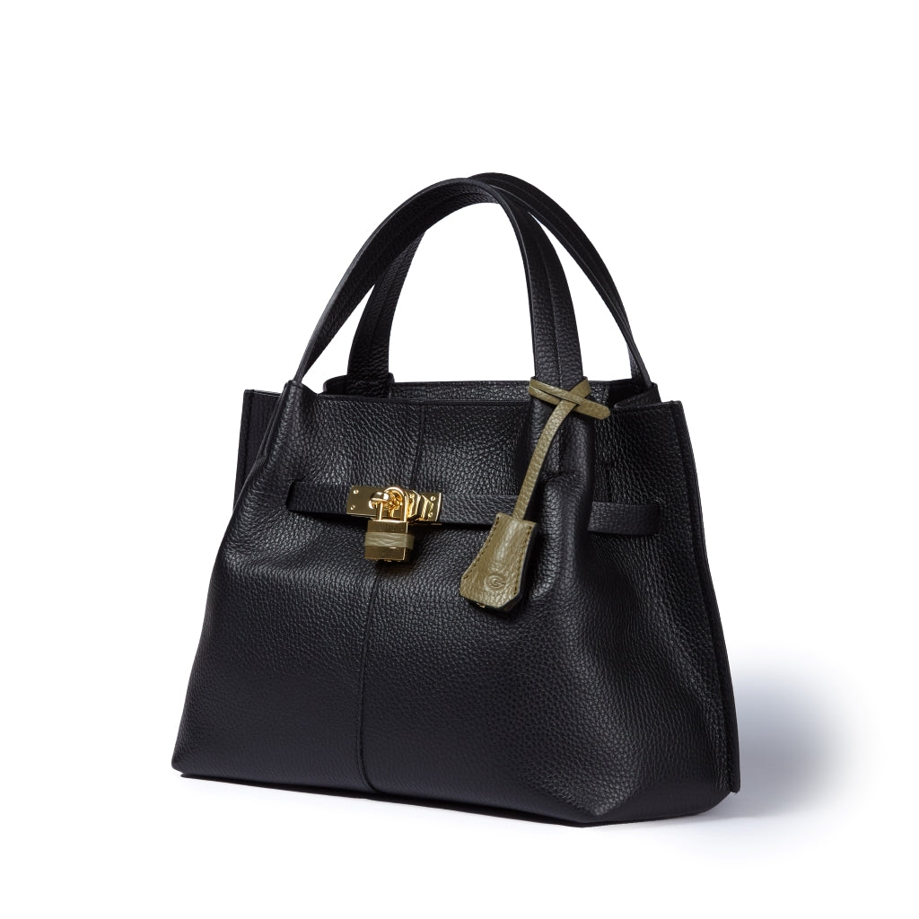 Giorgia handbag borsa in pelle con tracolla logata staccabile e regolabile