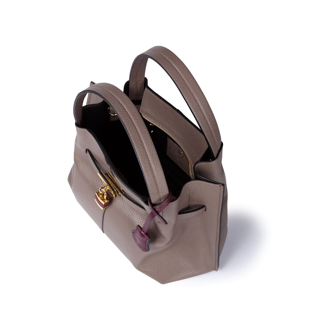 Giorgia handbag borsa in pelle con tracolla logata staccabile e regolabile