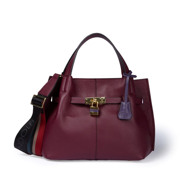 Giorgia handbag borsa in pelle con tracolla logata staccabile e regolabile