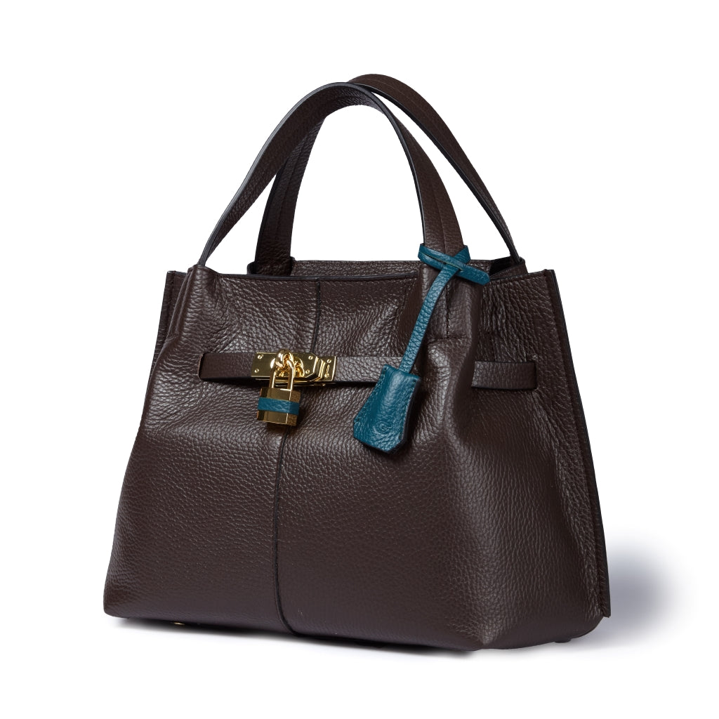 Giorgia handbag borsa in pelle con tracolla logata staccabile e regolabile