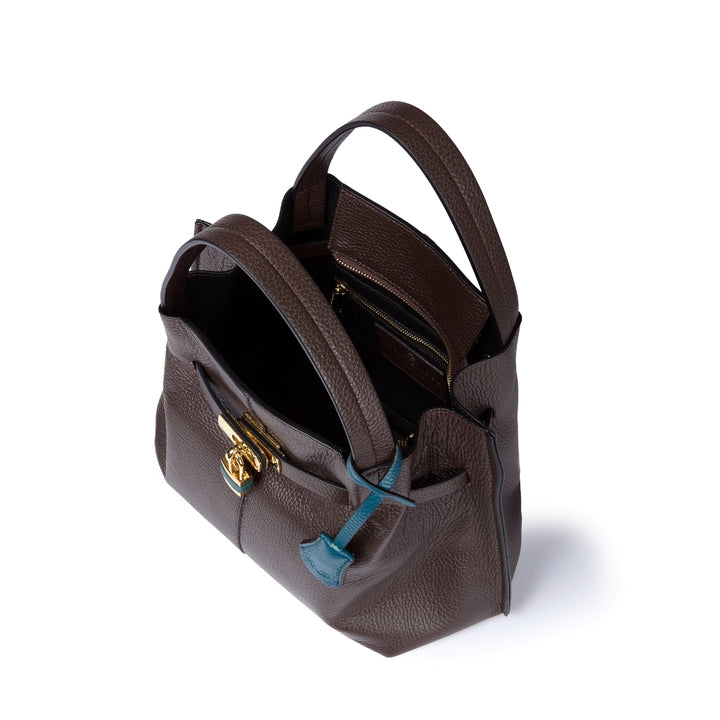 Giorgia handbag borsa in pelle con tracolla logata staccabile e regolabile
