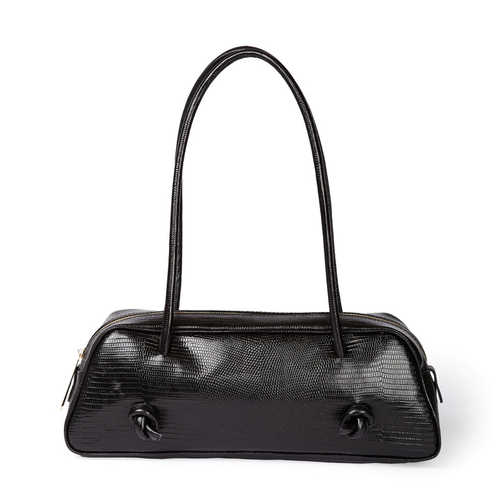 Grace woven elongated bag in braided calfskin