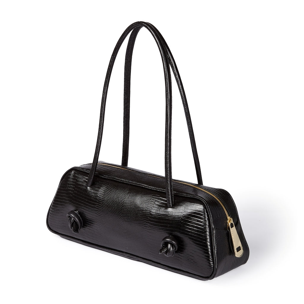 Grace woven elongated bag in braided calfskin