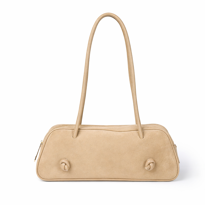 Grace suede elongated bag in suede calfskin