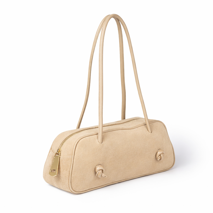 Grace suede elongated bag in suede calfskin