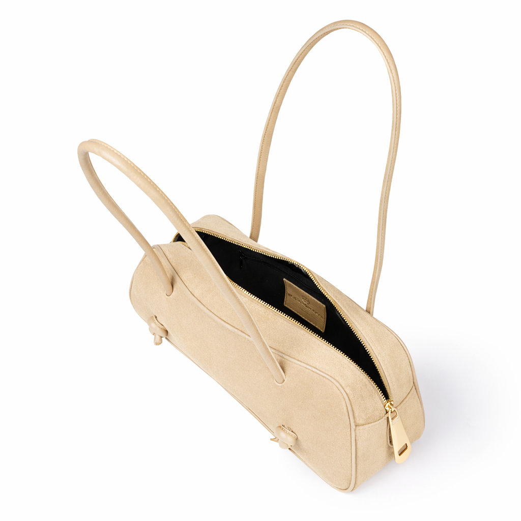 Grace suede elongated bag in suede calfskin