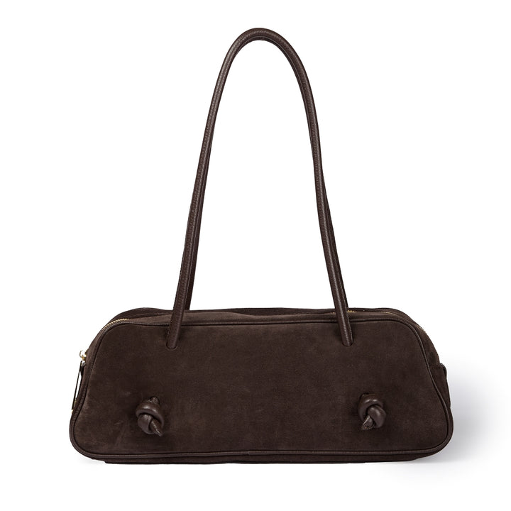 Grace suede borsa allungata in pelle di vitello scamosciata