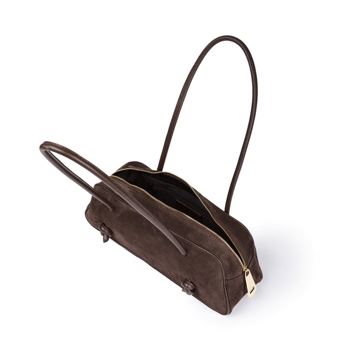 Grace suede borsa allungata in pelle di vitello scamosciata