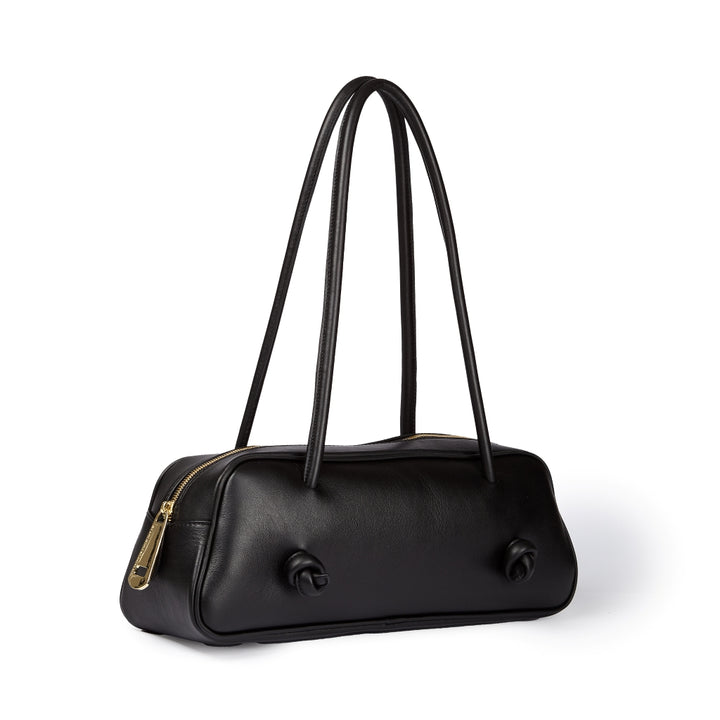 Grace woven elongated bag in braided calfskin