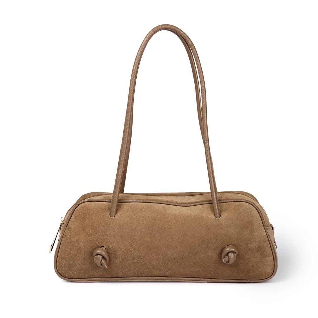 Grace suede borsa allungata in pelle di vitello scamosciata