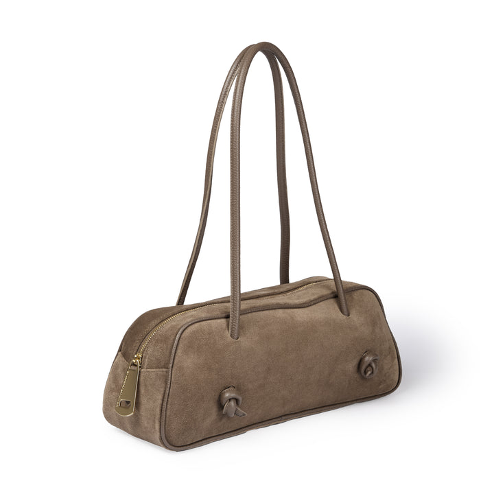 Grace suede borsa allungata in pelle di vitello scamosciata