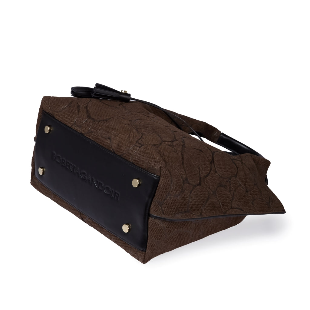 Grace woven elongated bag in braided calfskin