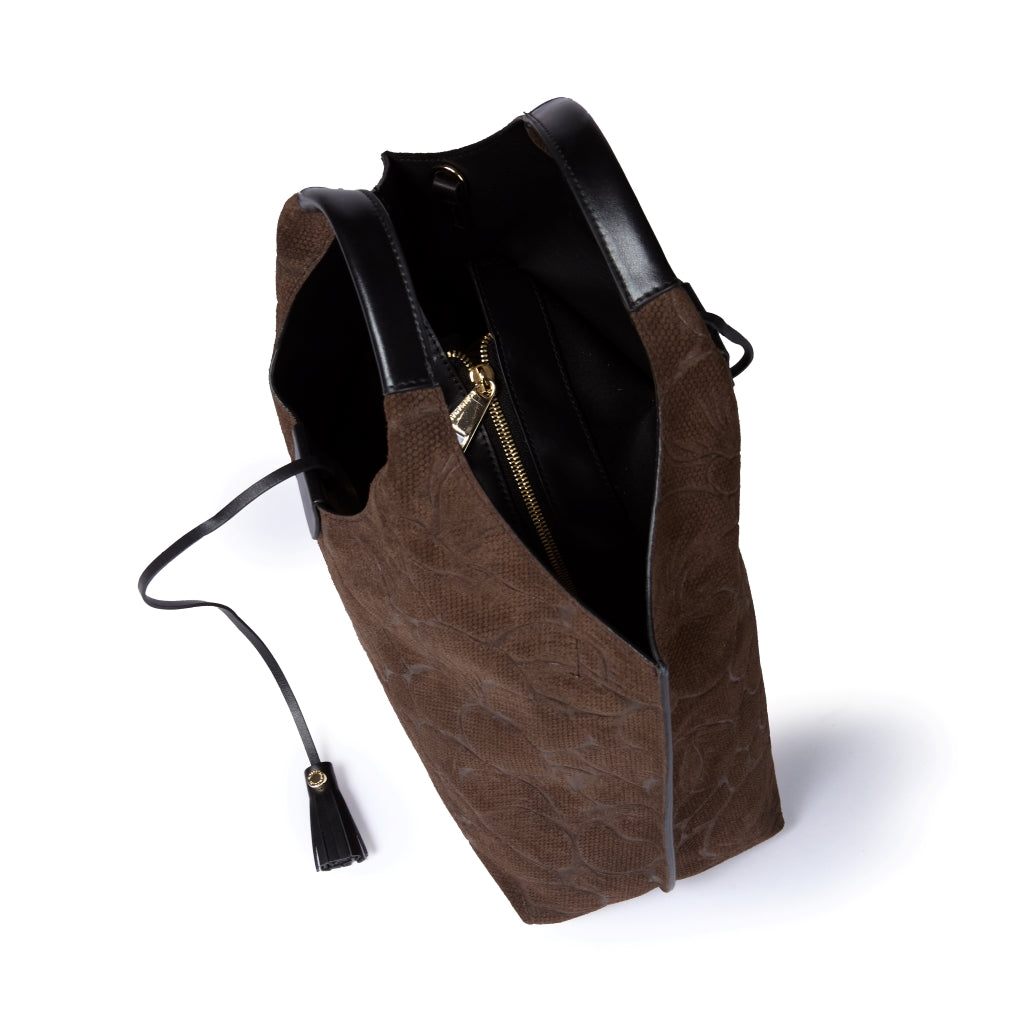 Grace woven elongated bag in braided calfskin