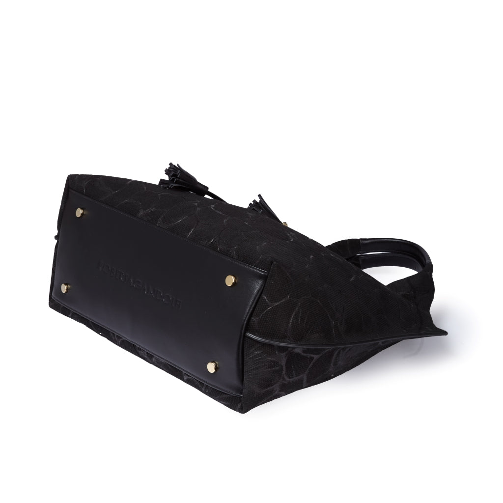 Grace woven elongated bag in braided calfskin