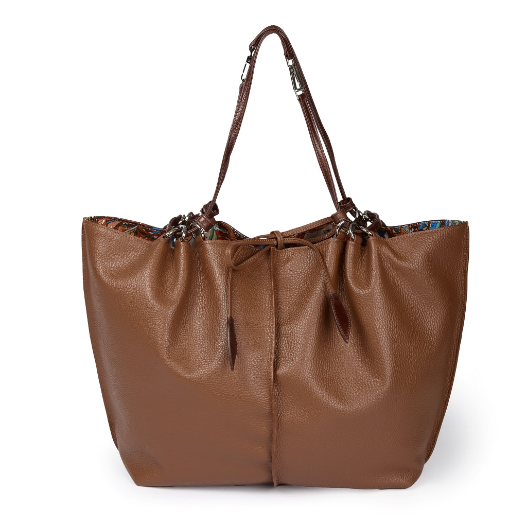 Margherita Large borsa in pelle reversibile