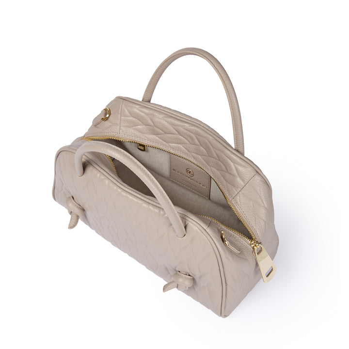 Alina Handbag – Braided-Effect Leather Handbag with Detachable and Adjustable Shoulder Strap