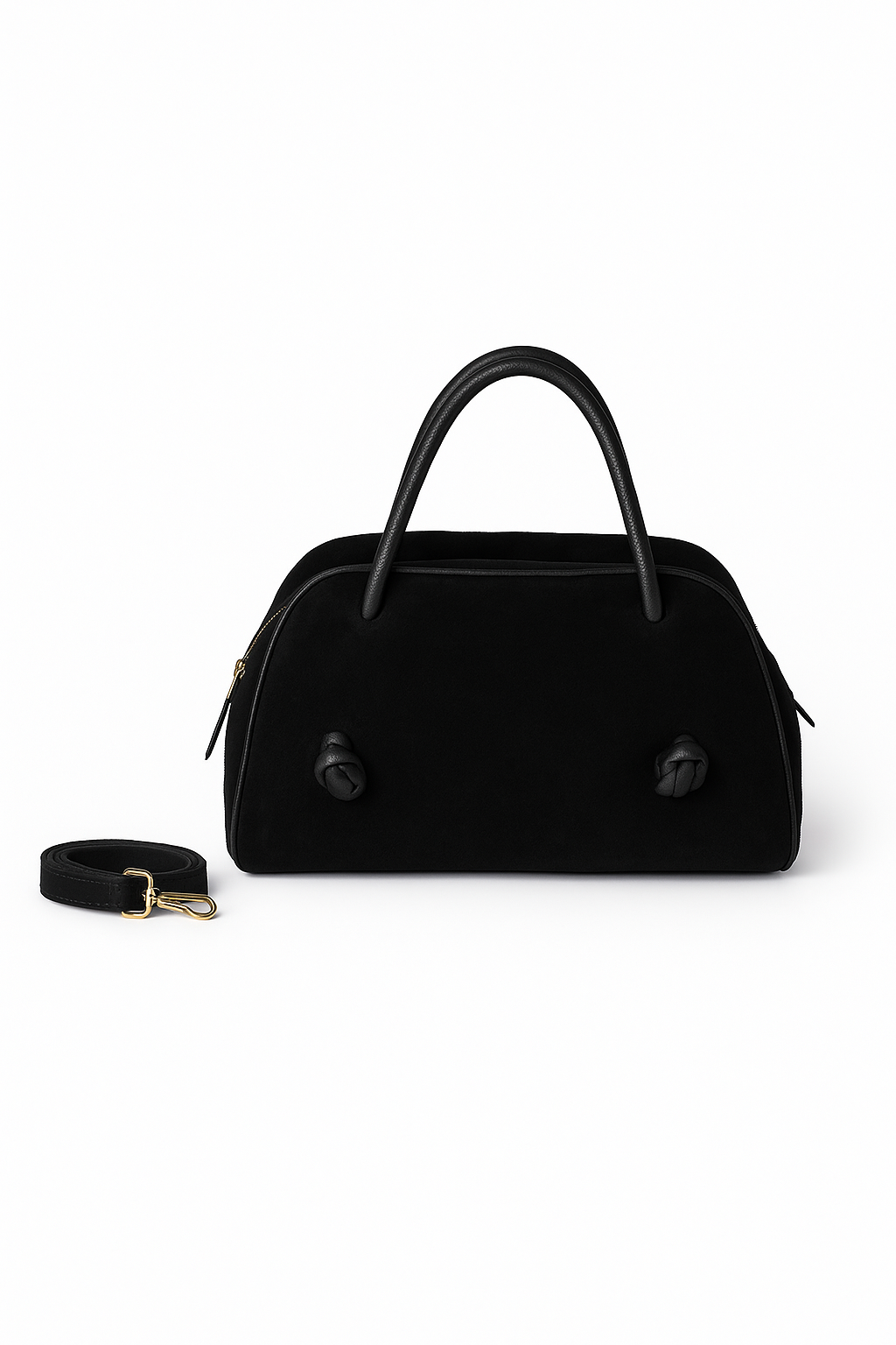 Alina Suede handbag in pelle di vitello con tracolla regolabile e staccabile