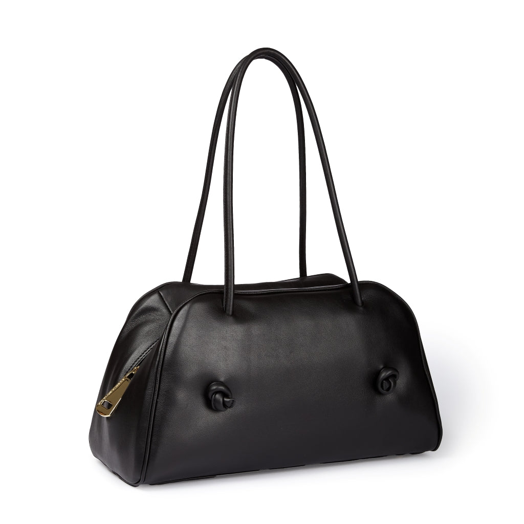 Grace woven elongated bag in braided calfskin