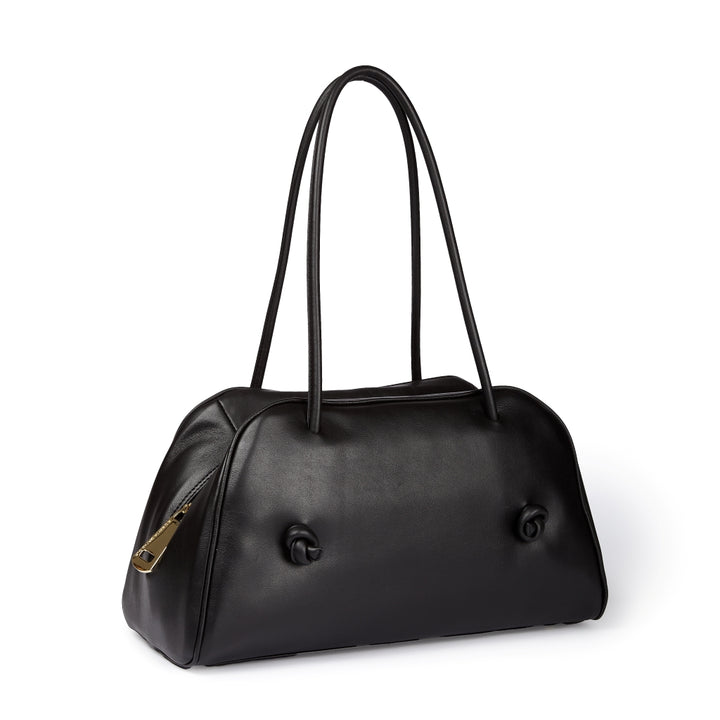Grace woven elongated bag in braided calfskin