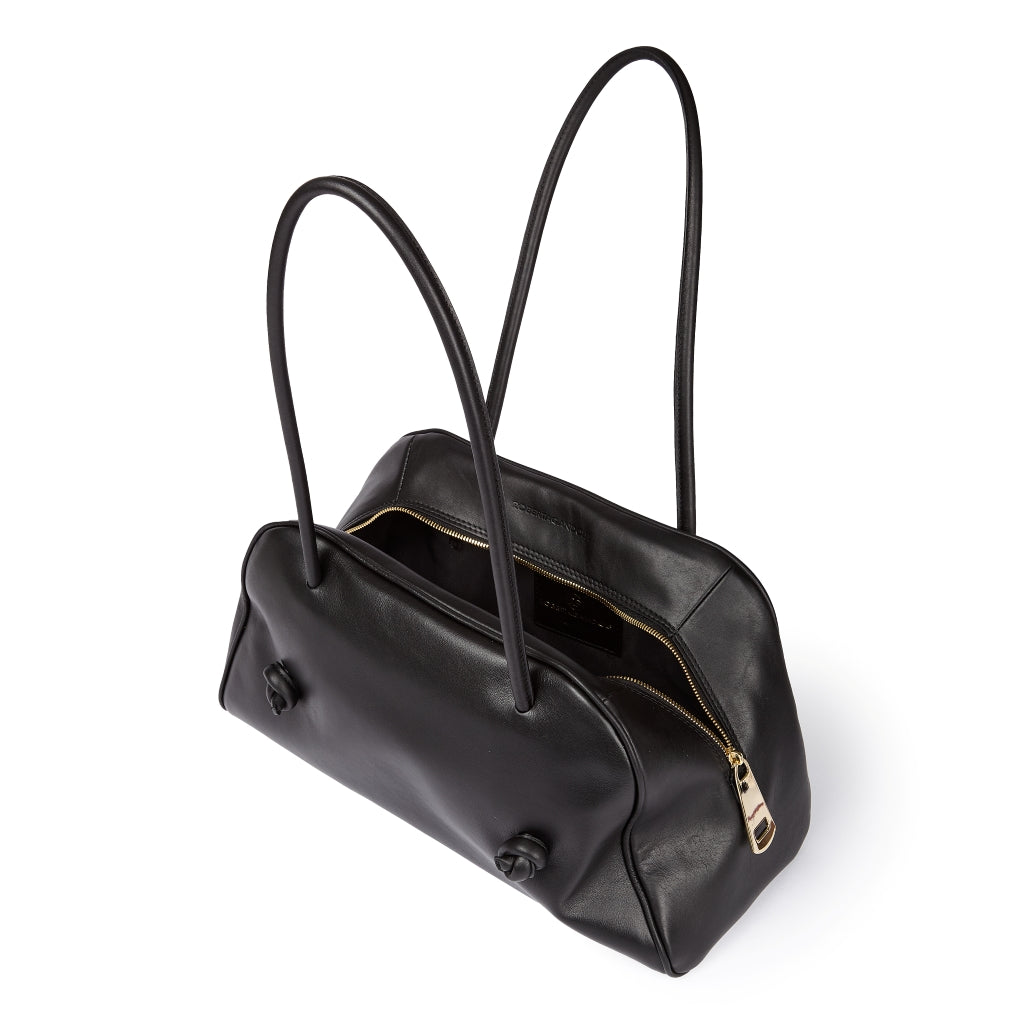 Grace woven elongated bag in braided calfskin