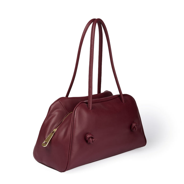 Grace woven elongated bag in braided calfskin