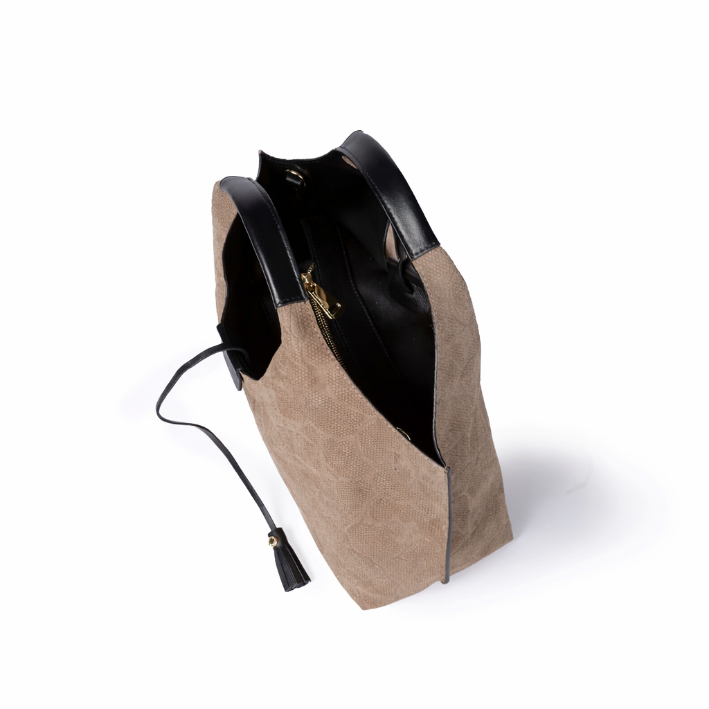 Grace woven elongated bag in braided calfskin