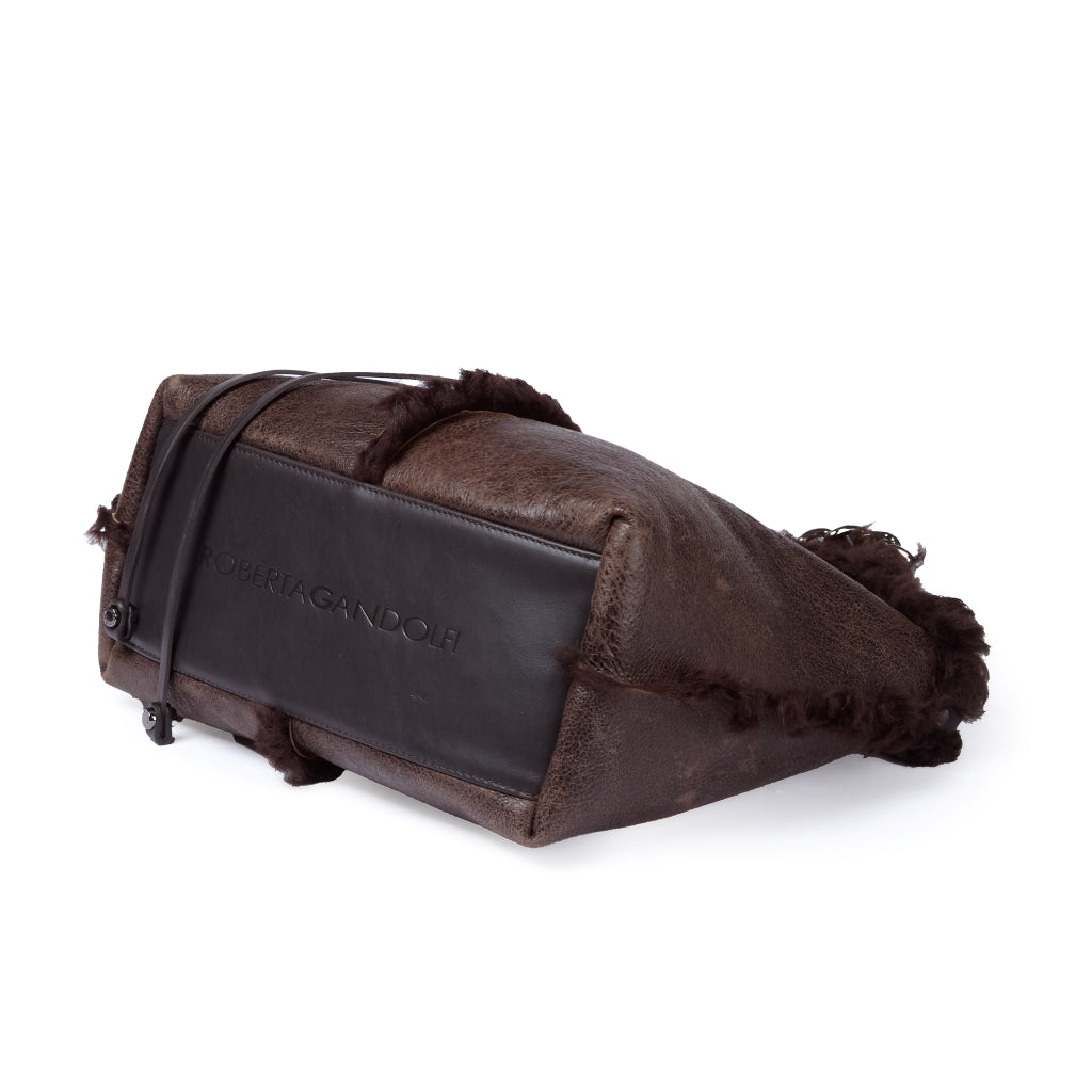 Grace woven elongated bag in braided calfskin