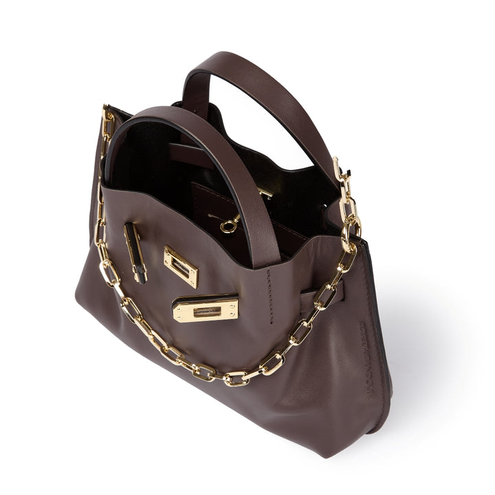 Grace woven elongated bag in braided calfskin