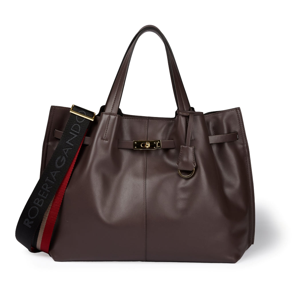 Grace woven elongated bag in braided calfskin