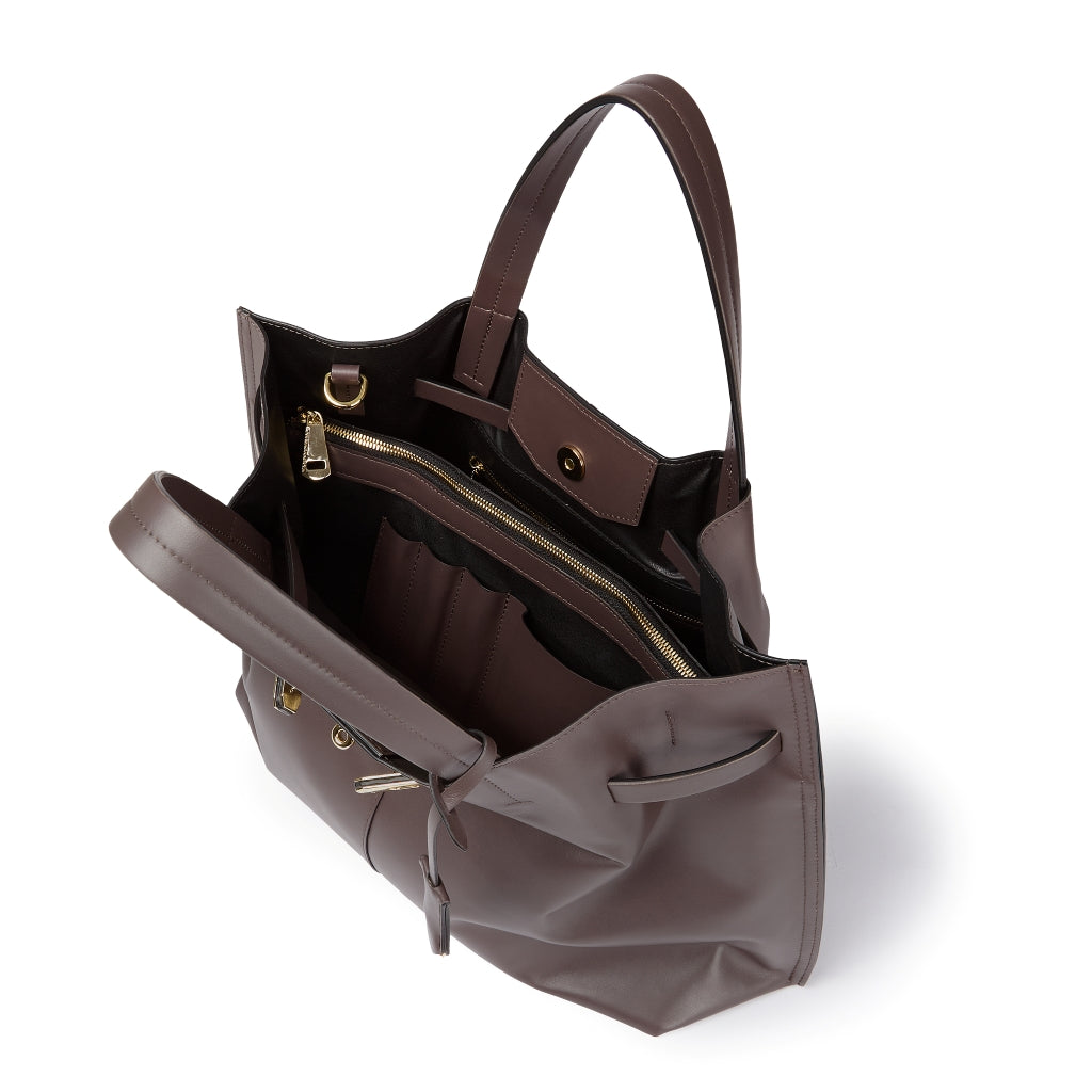 Grace woven elongated bag in braided calfskin
