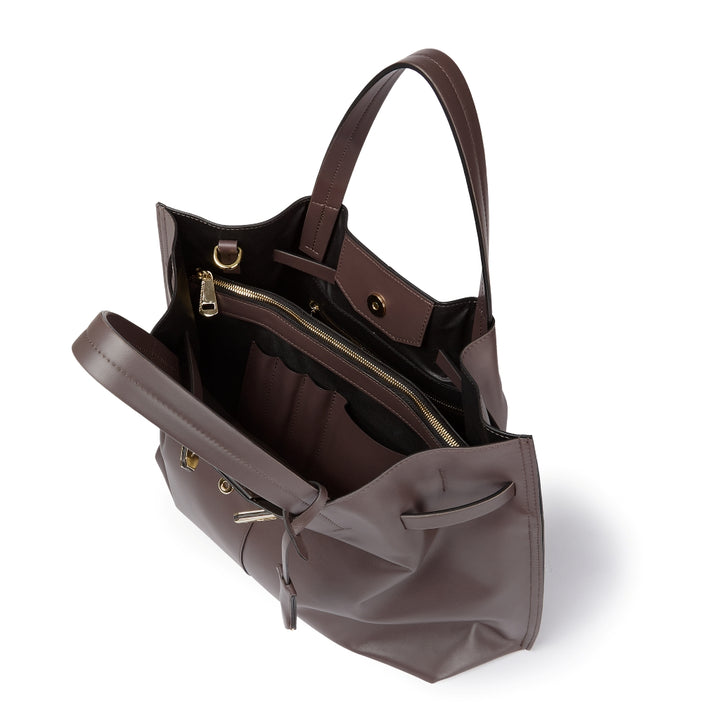 Grace woven elongated bag in braided calfskin