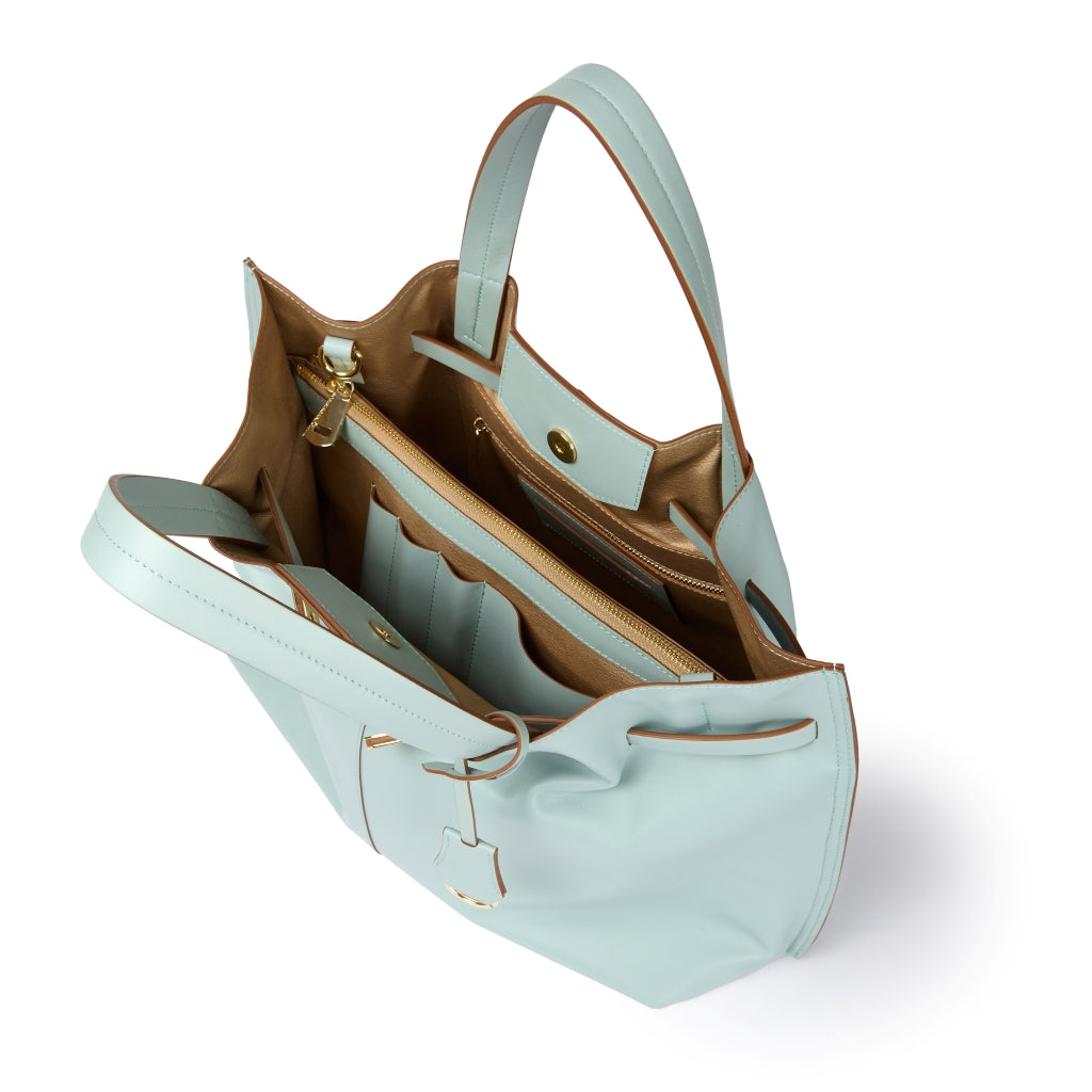 Sveva Maxi handbag in pelle con interno organizzato e chiusura a girello