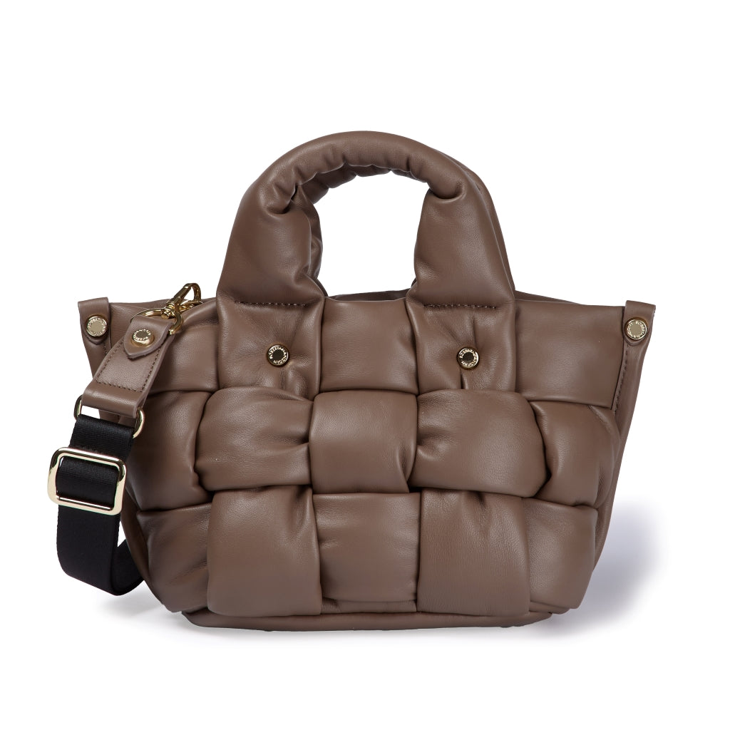 Greta Mini Nappa borsa in soffice pelle di agnello imbottita ed intrecciata a mano