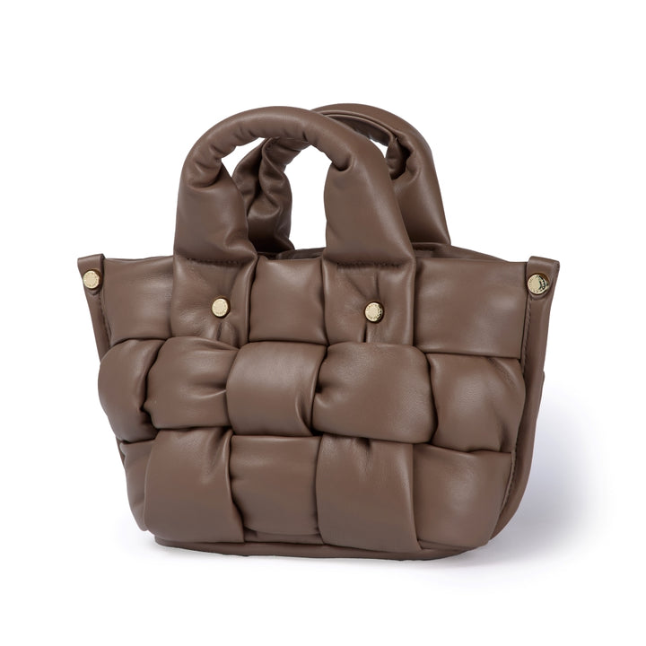 Greta Mini Nappa borsa in soffice pelle di agnello imbottita ed intrecciata a mano