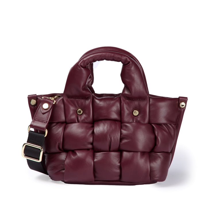 Greta Mini Nappa borsa in soffice pelle di agnello imbottita ed intrecciata a mano