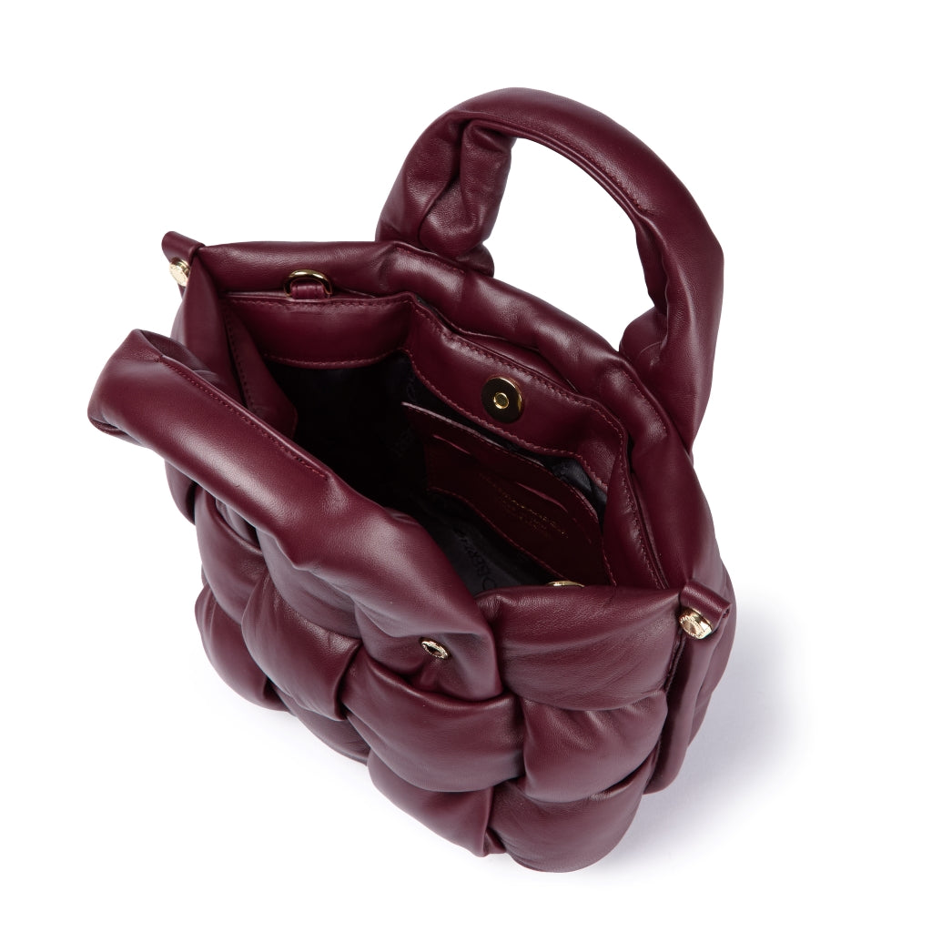 Greta Mini Nappa borsa in soffice pelle di agnello imbottita ed intrecciata a mano