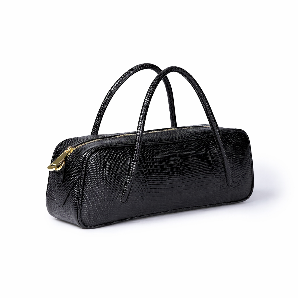 Celine East-West Small Tejus – Lizard-Print Leather Bag with Shoulder Strap