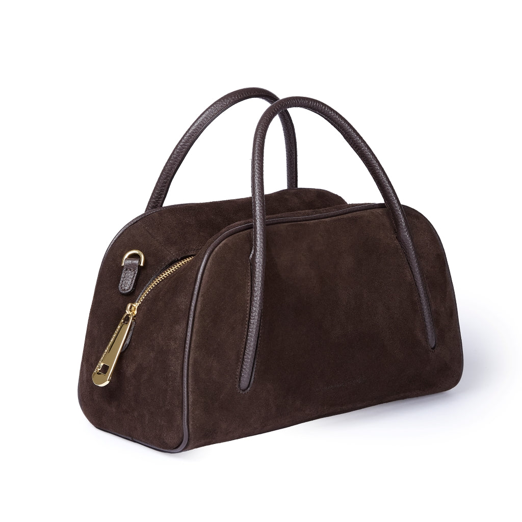 Celine Handbag Suede – Borsa Bauletto in Camoscio e Pelle Martellata con Tracolla