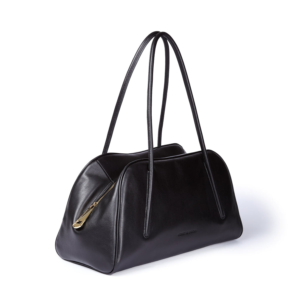 Celine Bowling  – Borsa in Pelle Liscia di Vitello con Manici Incassati